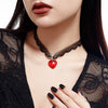 Black lace pendant necklace