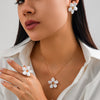 Alien Pearl Flower Pendant Necklace set