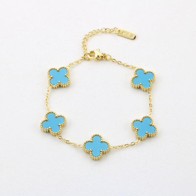 Four leaf clover bracelet for women