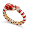 Fashion elephant enamel open bracelet