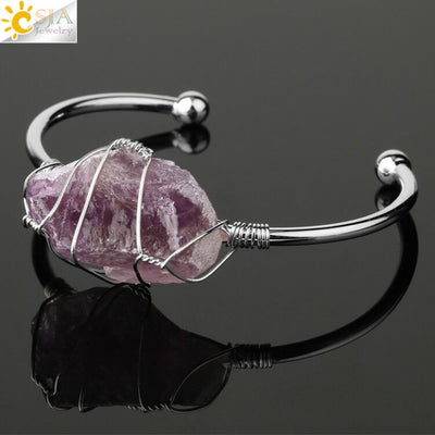 Irregular Crystal Quartz Bracelets for Women