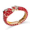 Fashion elephant enamel open bracelet