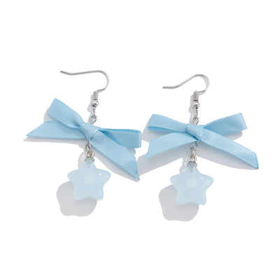 Small Fresh Bow Ribbon Earrings