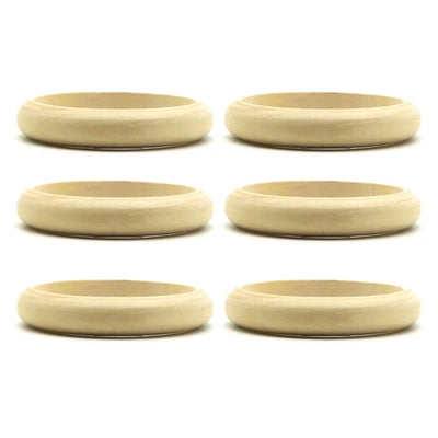 Unfinished Blank Wood Bangle Bracelets