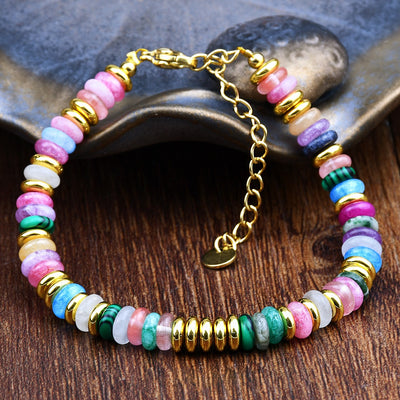 Dopamine colored natural bracelet for women