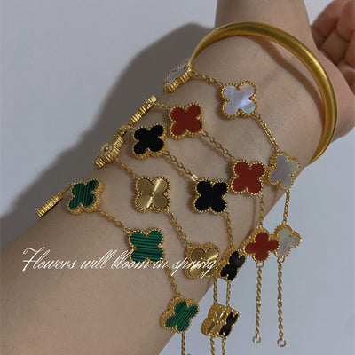 Four leaf clover bracelet for women