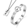 Couple Lovers Bracelet  Bangles Key Pendant Necklace