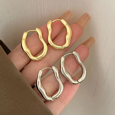 Irregular geometric ear buckles for women