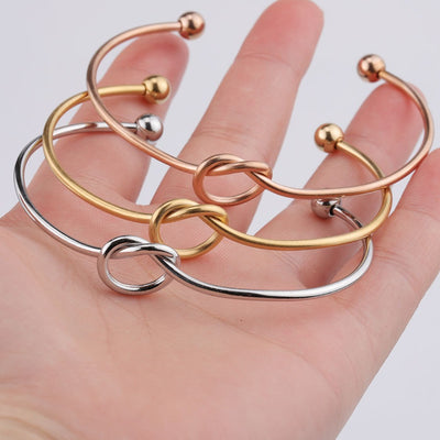 Heart knot opening bracelet