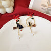 Bow cartoon character earrings