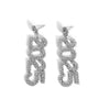 Elegant full diamond new year earrings