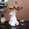 Polar bear landing storage ornament