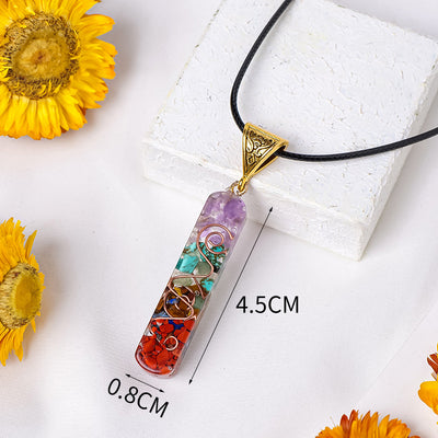 Rainbow Stone Orgone Pendant Necklace