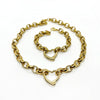 Heart-shaped bracelet necklace