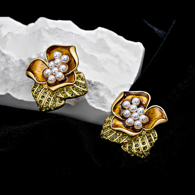 Rose Langlang Antique Flower Earring