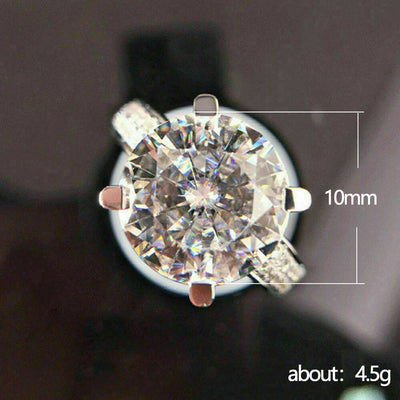 Simulation diamond engagement and proposal ring