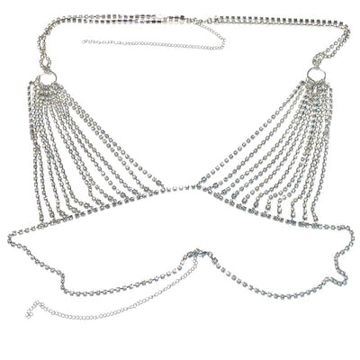 Sexy diamond chest chain women's body