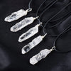 White crystal winding necklace pendant