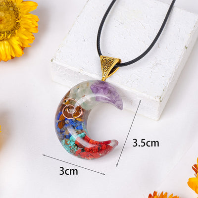 Rainbow Stone Orgone Pendant Necklace