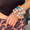 Fashionable dopamine pearl spring bracelet