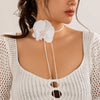 Long floral collar for women