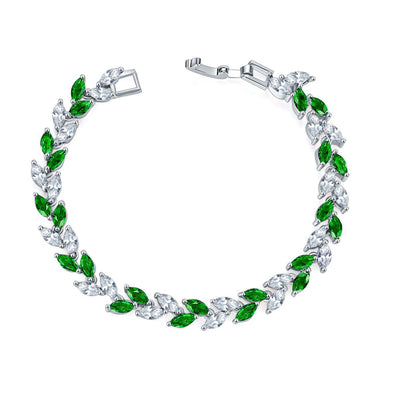 Crystal Willow Leaf Bracelet