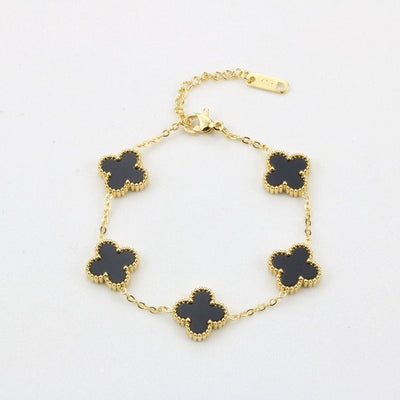 Four leaf clover bracelet for women