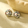 Retro Round Ear Studs