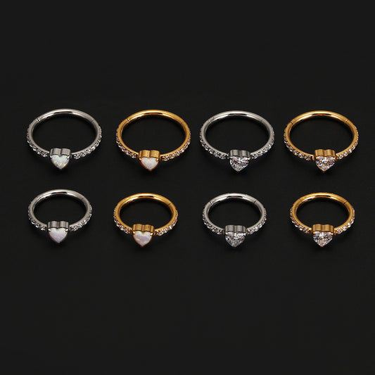 Simple style heart nose ring