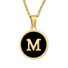 Fashion round letter necklace