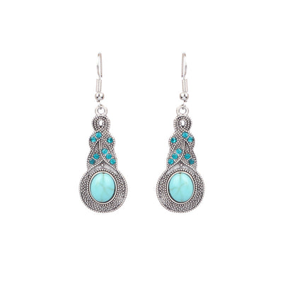 Retro Ethnic Style Water Droplets Drop Earrings