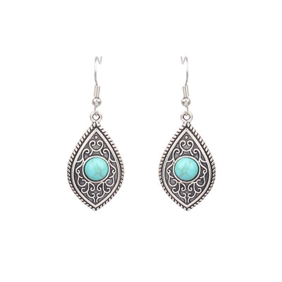 Retro Ethnic Style Water Droplets Drop Earrings