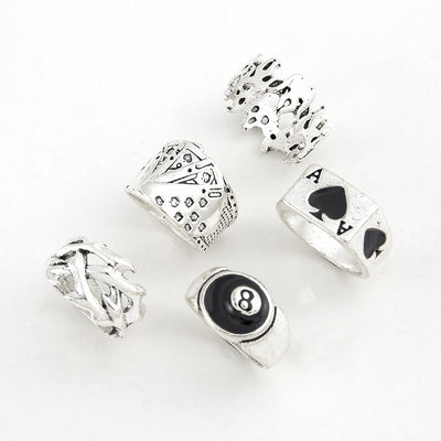 Retro Men'S Ring Set