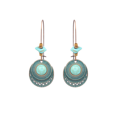 Retro Ethnic Style Water Droplets Drop Earrings