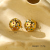 Retro Round Ear Studs