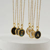 Fashion round letter necklace