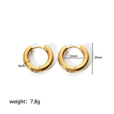 Classic Style Round Hoop Earrings