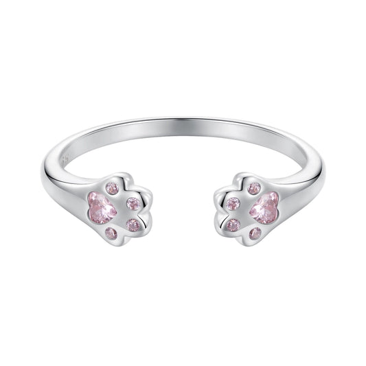 Paw Print Open Ring