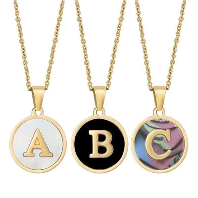 Fashion round letter necklace