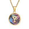 Fashion round letter necklace