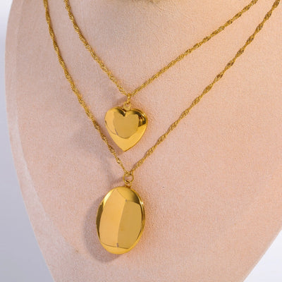 Modern Style Heart Shape Pendant Necklace