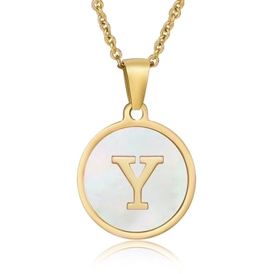 Fashion round letter necklace