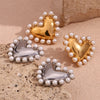 Classic Style Heart Shape Ear Studs