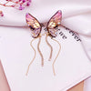 Butterfly women's drop earrings