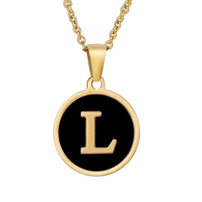 Fashion round letter necklace