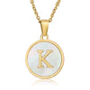 Fashion round letter necklace