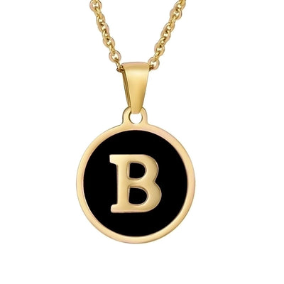 Fashion round letter necklace