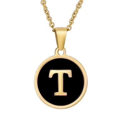 Fashion round letter necklace