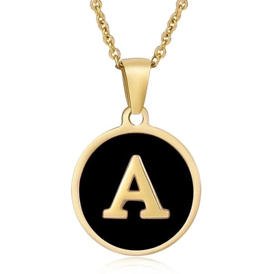 Fashion round letter necklace