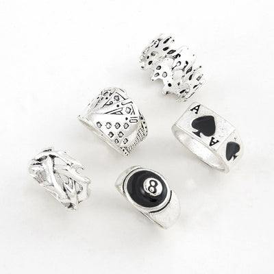 Retro Men'S Ring Set